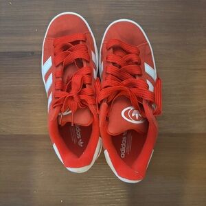 Adidas Red and White Classic Sneakers